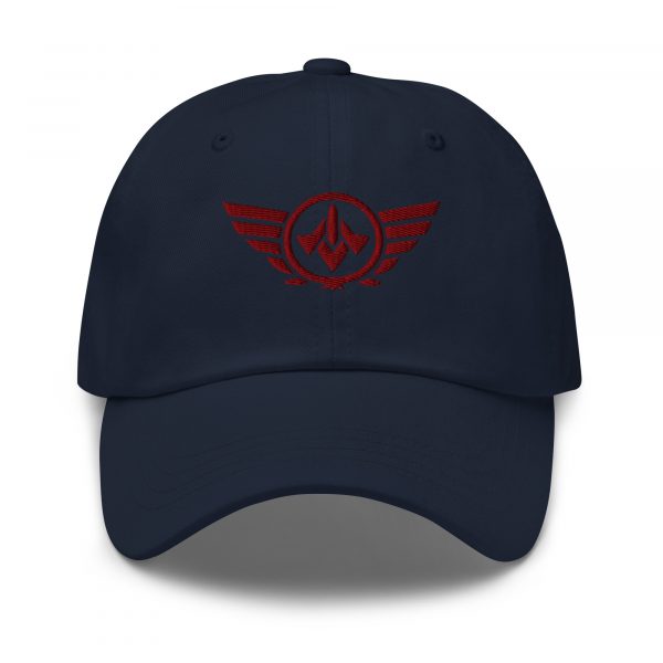 classic-dad-hat-navy-front-68b9e47f52163.jpg Maroon Embroidered Logo Dad Cap | Classic Style