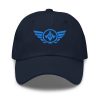 classic-dad-hat-navy-front-68b9e50f5d481.jpg Aqua Embroidered Logo Dad Cap | Classic Style