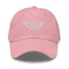 classic-dad-hat-pink-front-68b9e2630f23d.jpg White Embroidered Logo Dad Cap | Classic Style