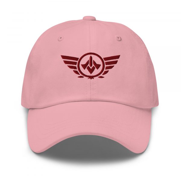 classic-dad-hat-pink-front-68b9e47f5f04a.jpg Maroon Embroidered Logo Dad Cap | Classic Style