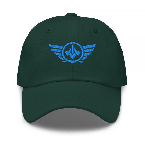 classic-dad-hat-spruce-front-68b9e50f5eef6.jpg Aqua Embroidered Logo Dad Cap | Classic Style