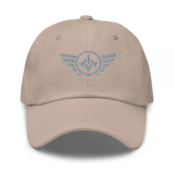 classic-dad-hat-stone-front-68b9e2ca8f8bc.jpg Grey Embroidered Logo Dad Cap | Classic Style