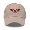 classic-dad-hat-stone-front-68b9e47f5ce4f.jpg Maroon Embroidered Logo Dad Cap | Classic Style