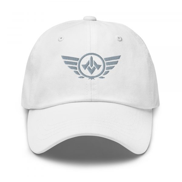 classic-dad-hat-white-front-68b9e2ca96f6e.jpg Grey Embroidered Logo Dad Cap | Classic Style