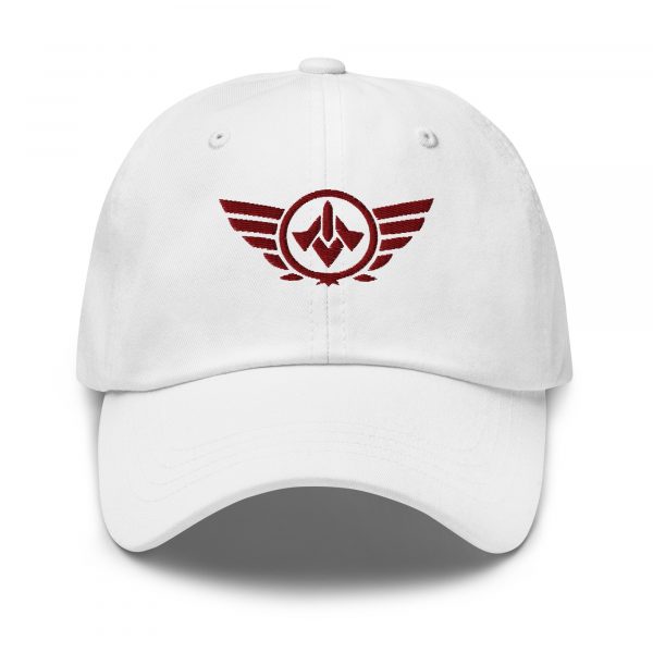classic-dad-hat-white-front-68b9e47f6338f.jpg Maroon Embroidered Logo Dad Cap | Classic Style