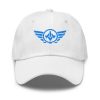 classic-dad-hat-white-front-68b9e50f691ec.jpg Aqua Embroidered Logo Dad Cap | Classic Style