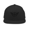 classic-snapback-black-front-68ba48c2b1b63.jpg Black Embroidered Logo Snapback | Premium