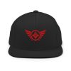 classic-snapback-black-front-68ba554b253d4.jpg Red Embroidered Logo Snapback | Premium