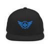 classic-snapback-black-front-68ba564bf35e0.jpg Aqua Embroidered Logo Snapback | Premium