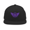 Purple Embroidered Logo Snapback | Premium