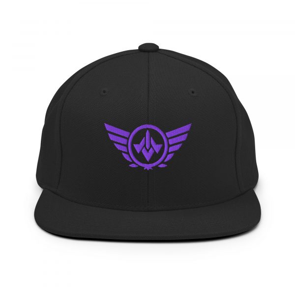 Purple Embroidered Logo Snapback | Premium