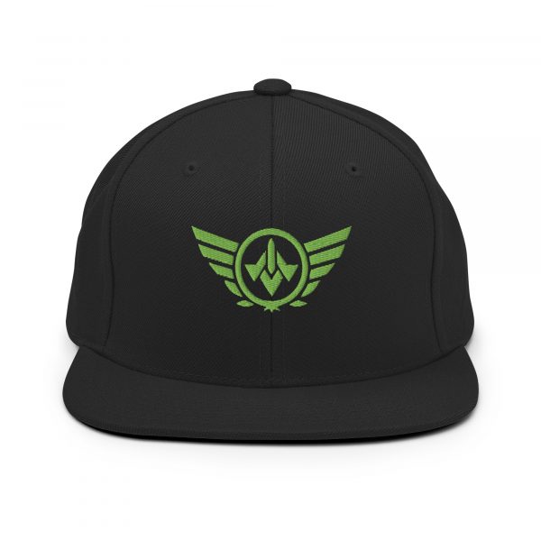 Kiwi Green Embroidered Logo Snapback | Premium