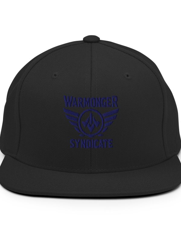 Navy Embroidered Brand Logo Snapback | Premium