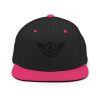 classic-snapback-black-neon-pink-front-68ba48c2b31fd.jpg Black Embroidered Logo Snapback | Premium