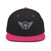 classic-snapback-black-neon-pink-front-68ba490615160.jpg Grey Embroidered Logo Snapback | Premium