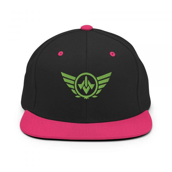 Kiwi Green Embroidered Logo Snapback | Premium