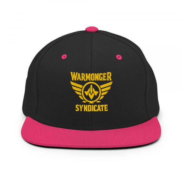 classic-snapback-black-neon-pink-front-68ba596fc7e1f.jpg Gold Embroidered Brand Logo Snapback | Premium