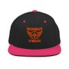 classic-snapback-black-neon-pink-front-68ba5996668ee.jpg Orange Embroidered Brand Logo Snapback | Premium