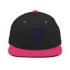 classic-snapback-black-neon-pink-front-68ba5a8c16c51.jpg Navy Embroidered Brand Logo Snapback | Premium