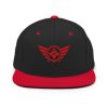 classic-snapback-black-red-front-68ba554b25b43.jpg Red Embroidered Logo Snapback | Premium