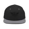 classic-snapback-black-silver-front-68ba48c2b44d6.jpg Black Embroidered Logo Snapback | Premium