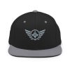 classic-snapback-black-silver-front-68ba49061645a.jpg Grey Embroidered Logo Snapback | Premium