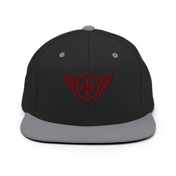 Maroon Embroidered Logo Snapback | Premium