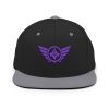 Purple Embroidered Logo Snapback | Premium