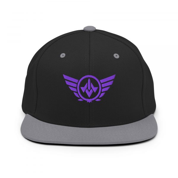 Purple Embroidered Logo Snapback | Premium