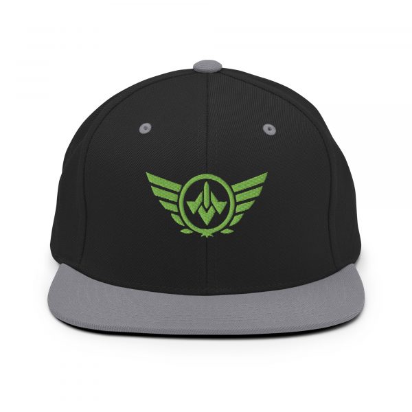 Kiwi Green Embroidered Logo Snapback | Premium