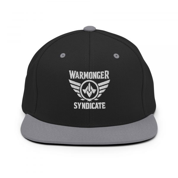 White Embroidered Brand Logo Snapback | Premium