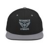 Grey Embroidered Brand Logo Snapback | Premium