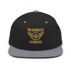 Old Gold Embroidered Brand Logo Snapback | Premium
