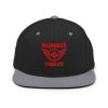 Red Embroidered Brand Logo Snapback | Premium
