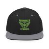 Kiwi Green Embroidered Brand Logo Snapback | Premium