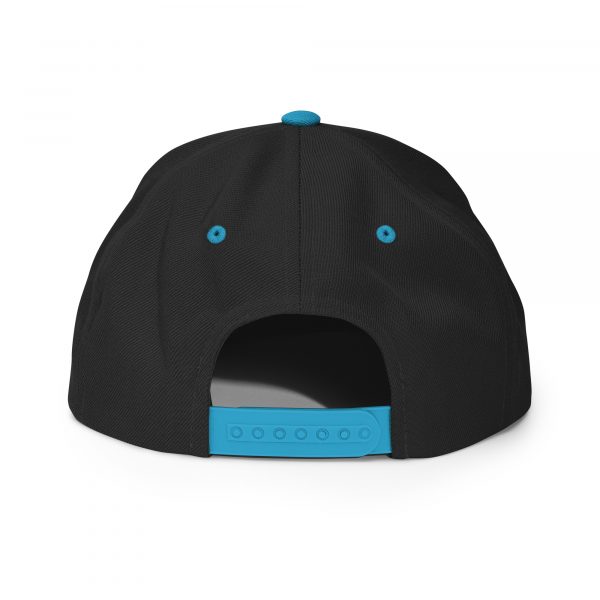 classic-snapback-black-teal-back-68ba599667f2a.jpg Orange Embroidered Brand Logo Snapback | Premium