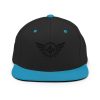 classic-snapback-black-teal-front-68ba48c2b3beb.jpg Black Embroidered Logo Snapback | Premium