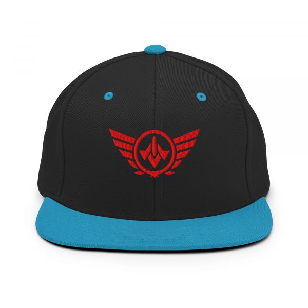 classic-snapback-black-teal-front-68ba554b2662c.jpg Red Embroidered Logo Snapback | Premium