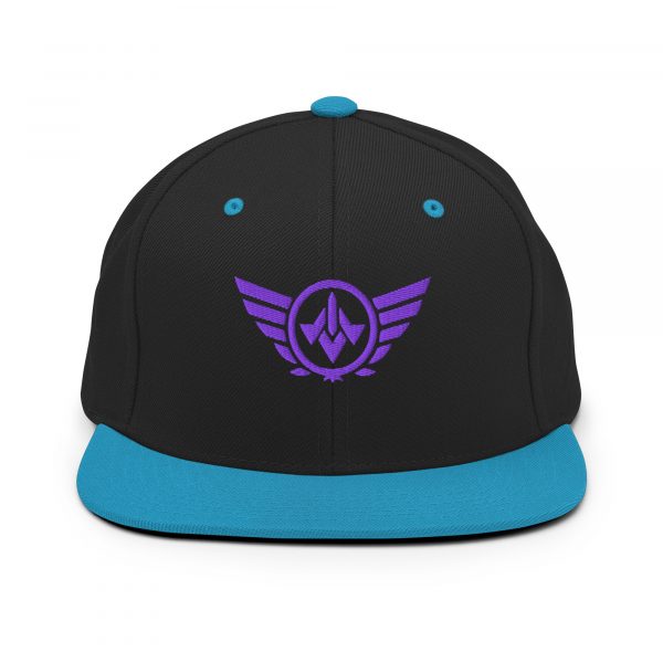 Purple Embroidered Logo Snapback | Premium