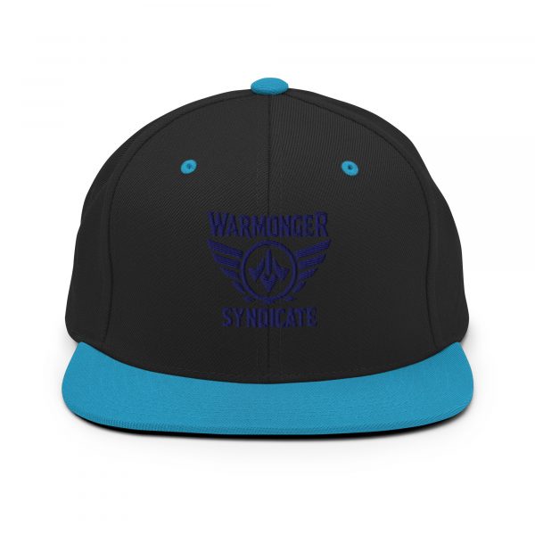 classic-snapback-black-teal-front-68ba5a8c1732c.jpg Navy Embroidered Brand Logo Snapback | Premium