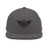 classic-snapback-dark-grey-front-68ba48c2bbe57.jpg Black Embroidered Logo Snapback | Premium