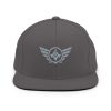 classic-snapback-dark-grey-front-68ba49061d7fa.jpg Grey Embroidered Logo Snapback | Premium