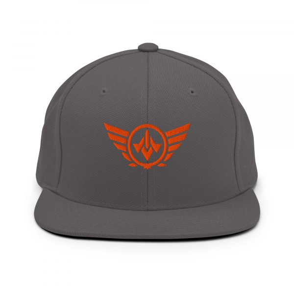 Orange Embroidered Logo Snapback | Premium