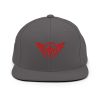 classic-snapback-dark-grey-front-68ba554b2d497.jpg Red Embroidered Logo Snapback | Premium