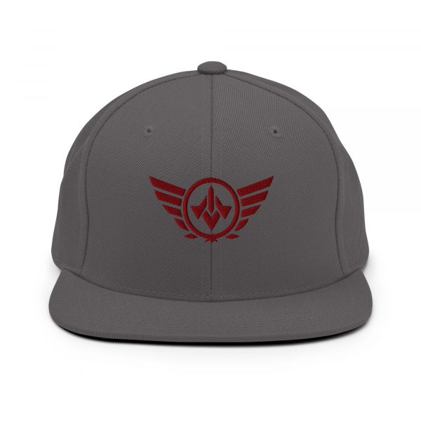 Maroon Embroidered Logo Snapback | Premium