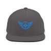 classic-snapback-dark-grey-front-68ba564c07ec5.jpg Aqua Embroidered Logo Snapback | Premium