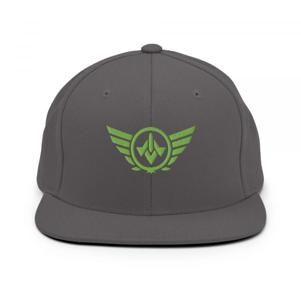 Kiwi Green Embroidered Logo Snapback | Premium