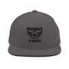classic-snapback-dark-grey-front-68ba58e690354.jpg Black Embroidered Brand Logo Snapback | Premium