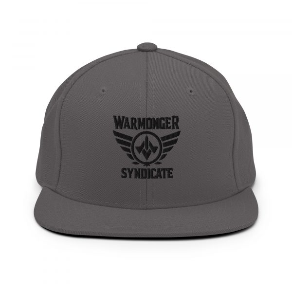 classic-snapback-dark-grey-front-68ba58e690354.jpg Black Embroidered Brand Logo Snapback | Premium