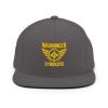 classic-snapback-dark-grey-front-68ba596fd4a72.jpg Gold Embroidered Brand Logo Snapback | Premium